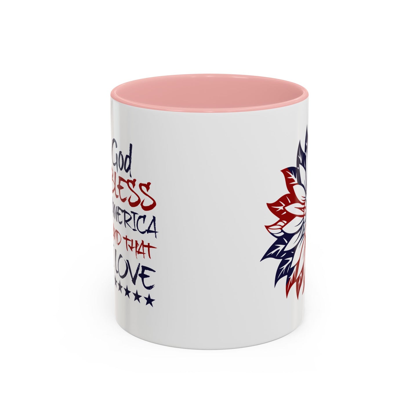 4th of July Mug - God Bless America Sunflower