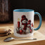 Christmas Mug - Burgundy Snowman Family