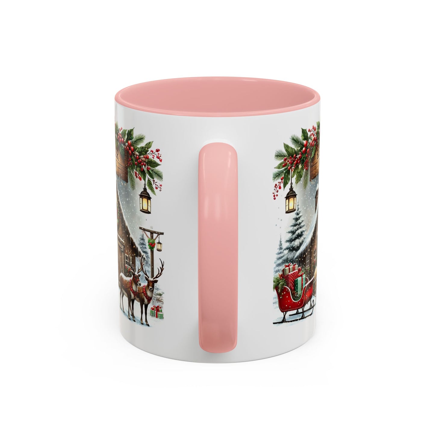 Christmas Mug - Reindeer Barn Sleigh Reindeer