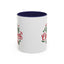 Christmas Mug - Merry Christmas Green & Red Text Tree Snowflakes Presents