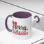Christmas Mug - Merry Christmas Red & Green Text Bow