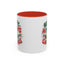 Christmas Mug - Happy Holidays and Merry Christmas Blue Green Yellow Red Text