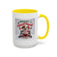 Christmas Mug - Merry Christmas Red Text Puppy Red Top