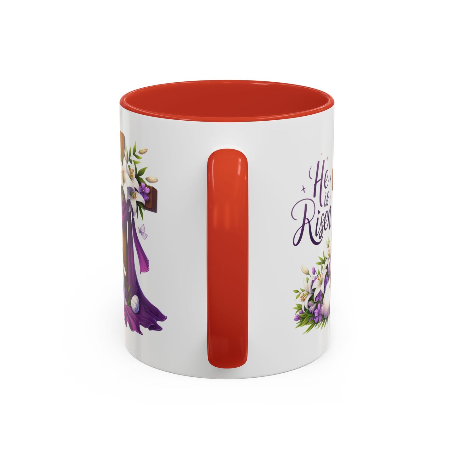 Easter Mug - He Is Risen Cross