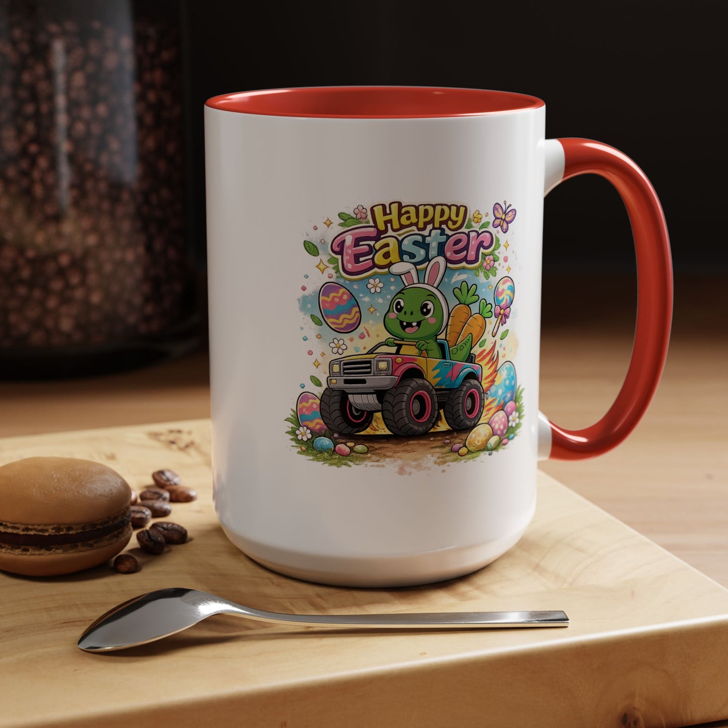 Easter Mug - Dinosaur Monster Truck