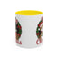Christmas Mug - Merry Christmas Red Text Cat Presents Wreath