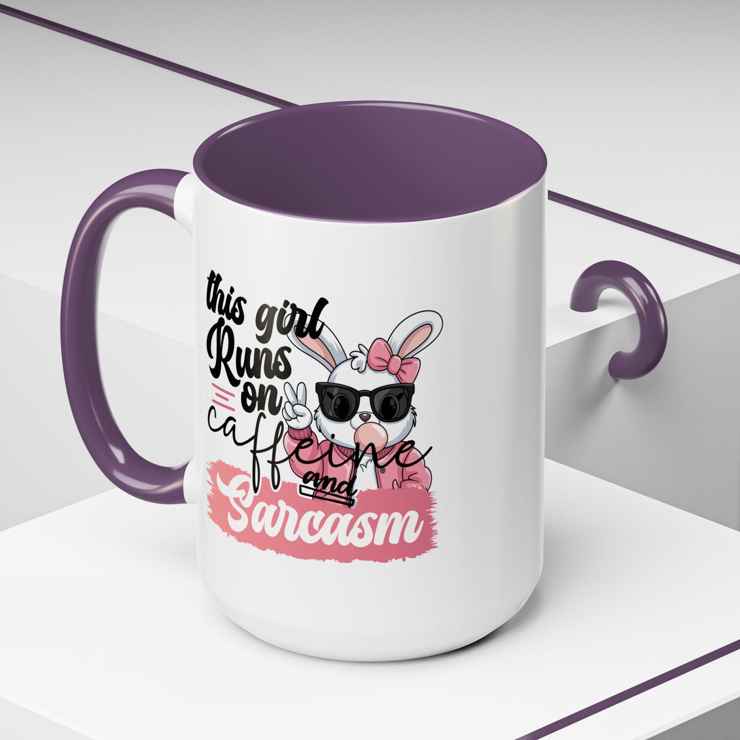 Humor Mug - This Girl Runs on Caffeine & Sarcasm