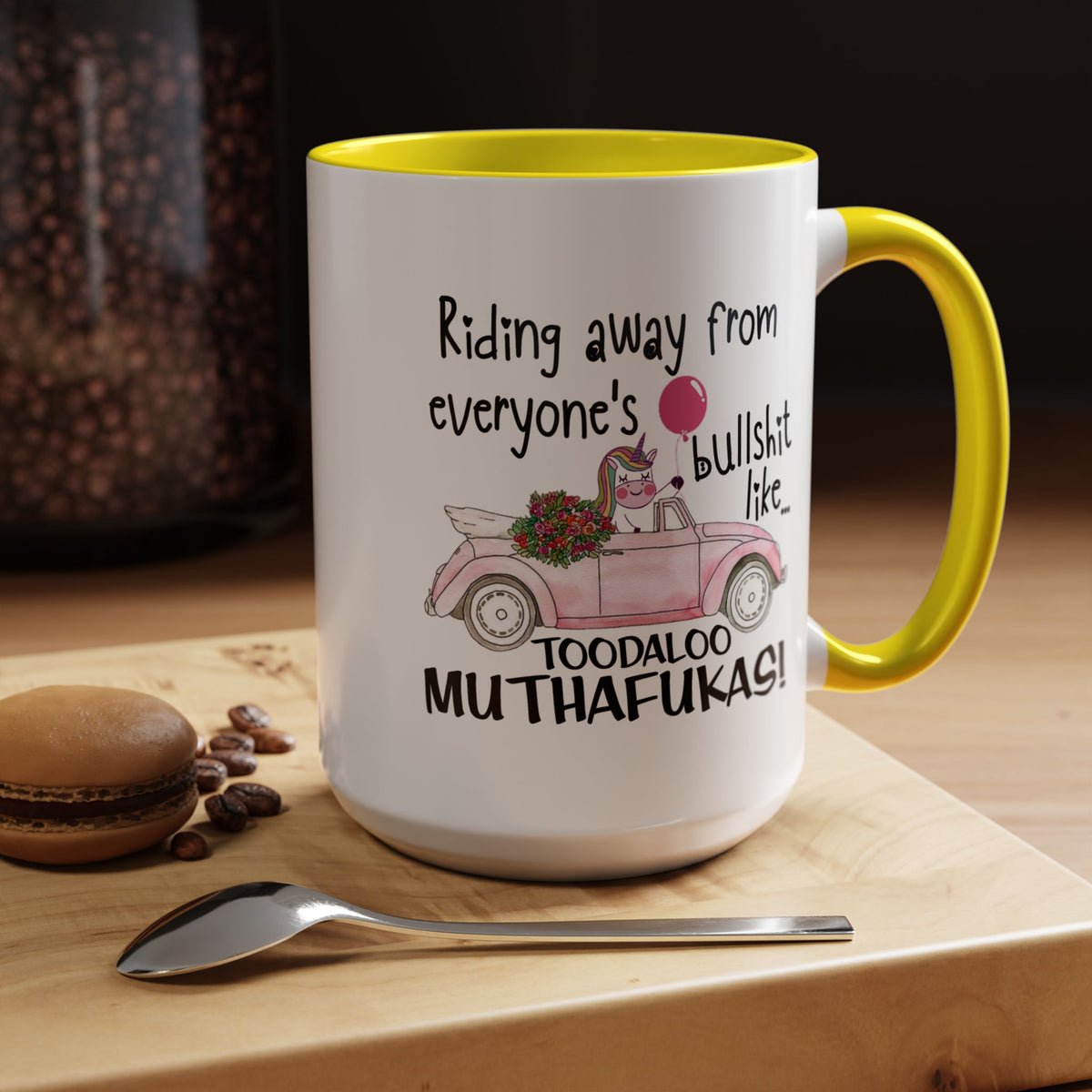 Adult Mug - Riding Away From Everyones Bullshit