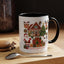 Christmas Mug - Happy Holidays Red Text Reindeer Santa Snowman Presents