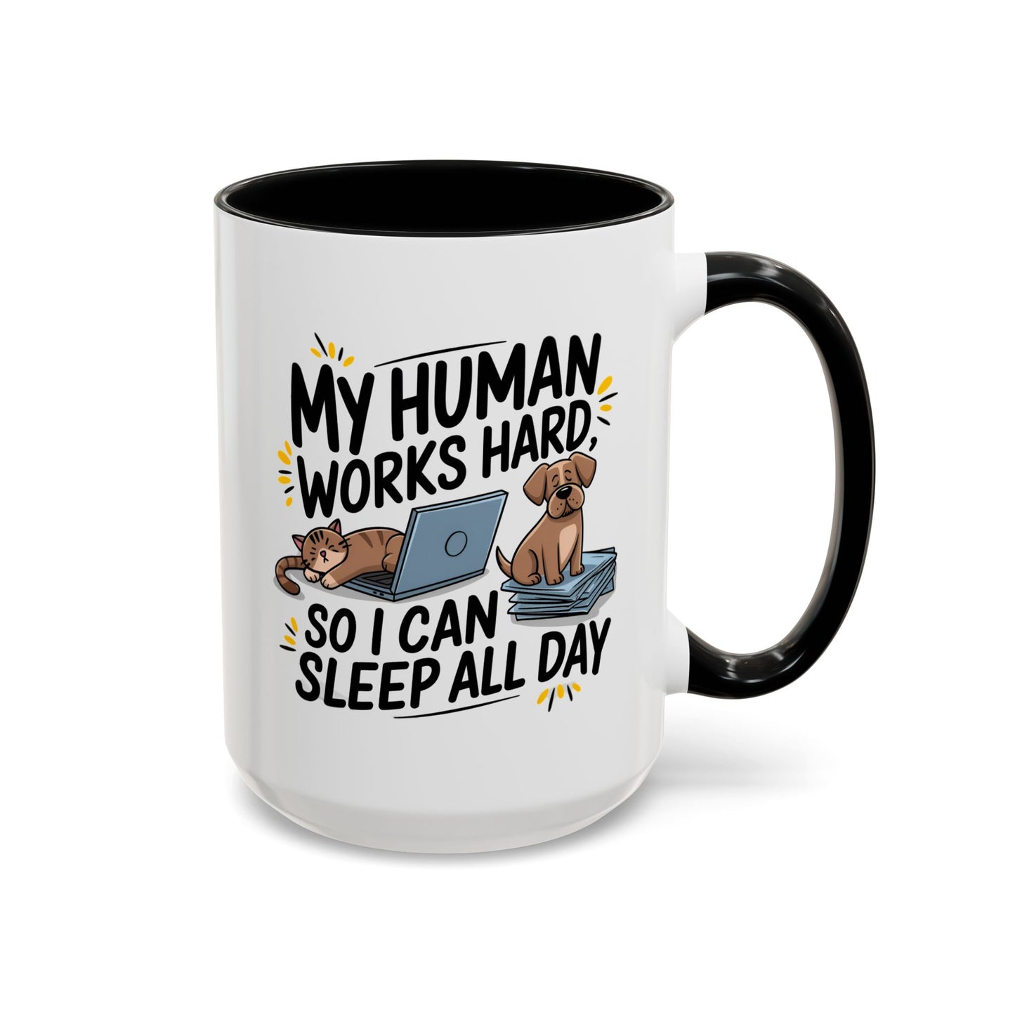 Animal Mug - My Human Works Hard