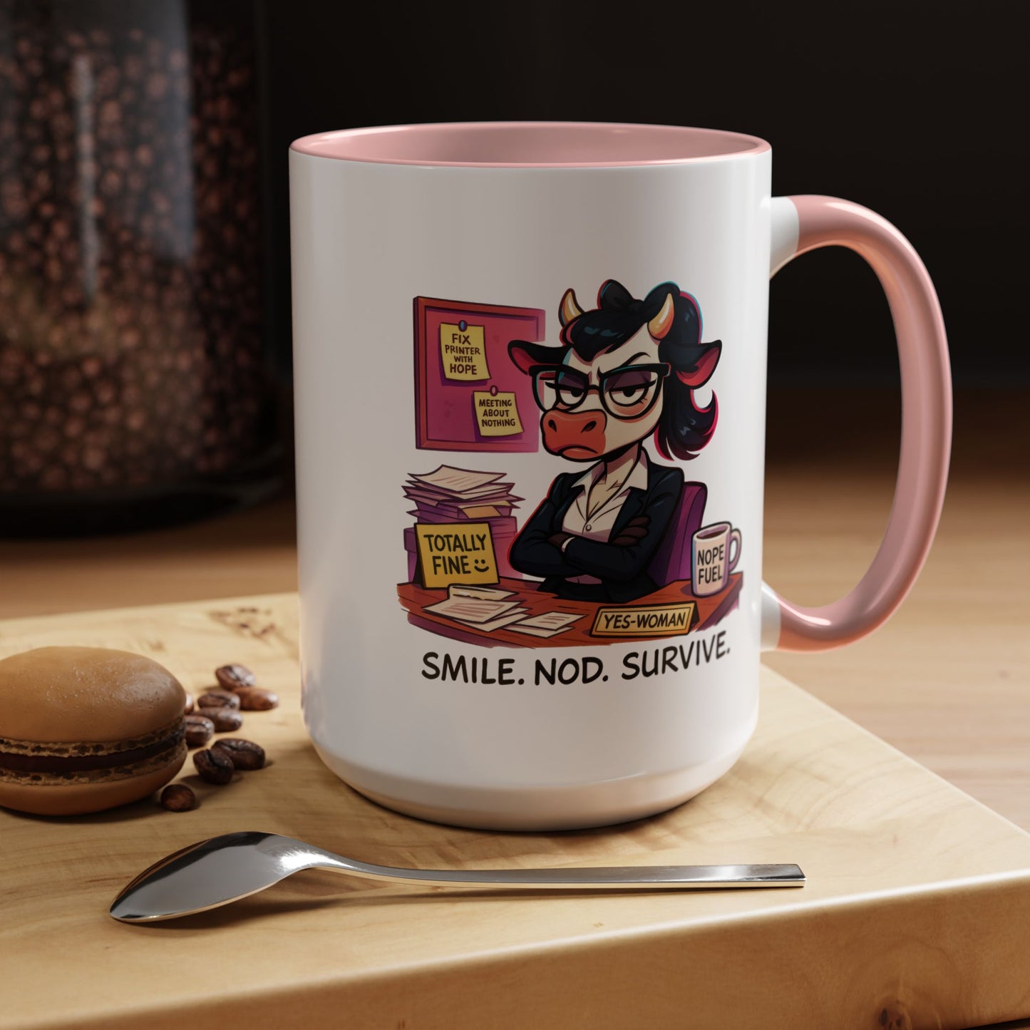 Office Mug - Smile Nod Survive