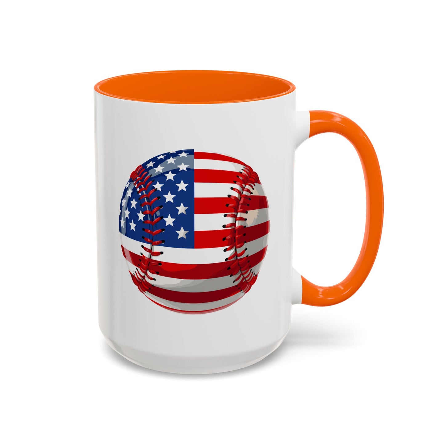 4th of July Mug - Baseball American Flag