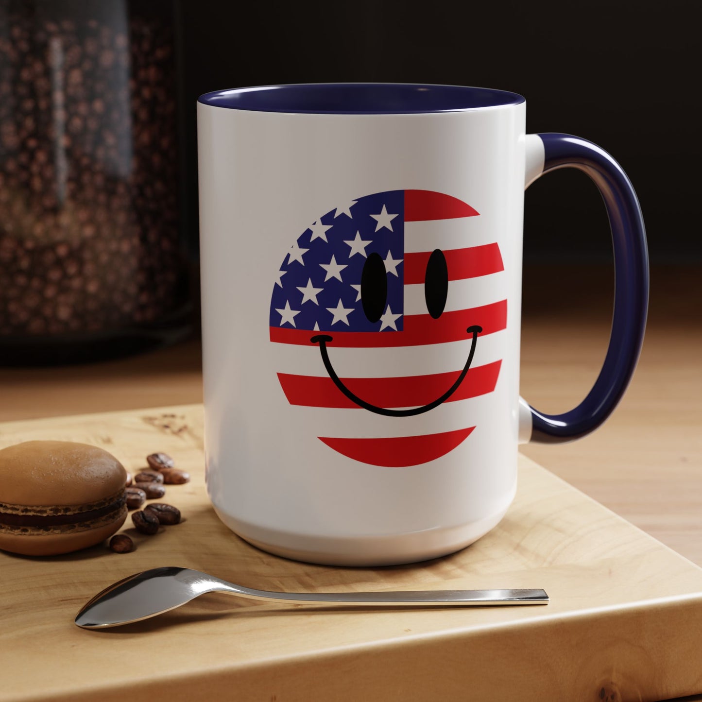 4th of July Mug - America Smiley Face