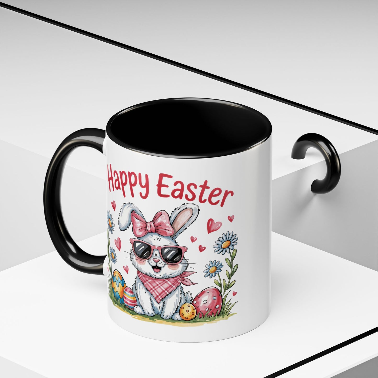 Easter Mug - Happy Easter Cool Bunny