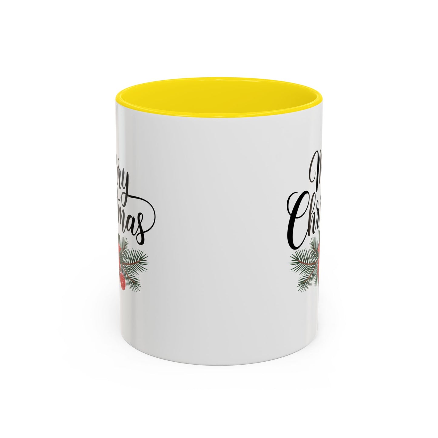 Christmas Mug - Merry Christmas Black Text Mistletoe