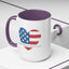4th of July Mug - God Bless America Flag Heart