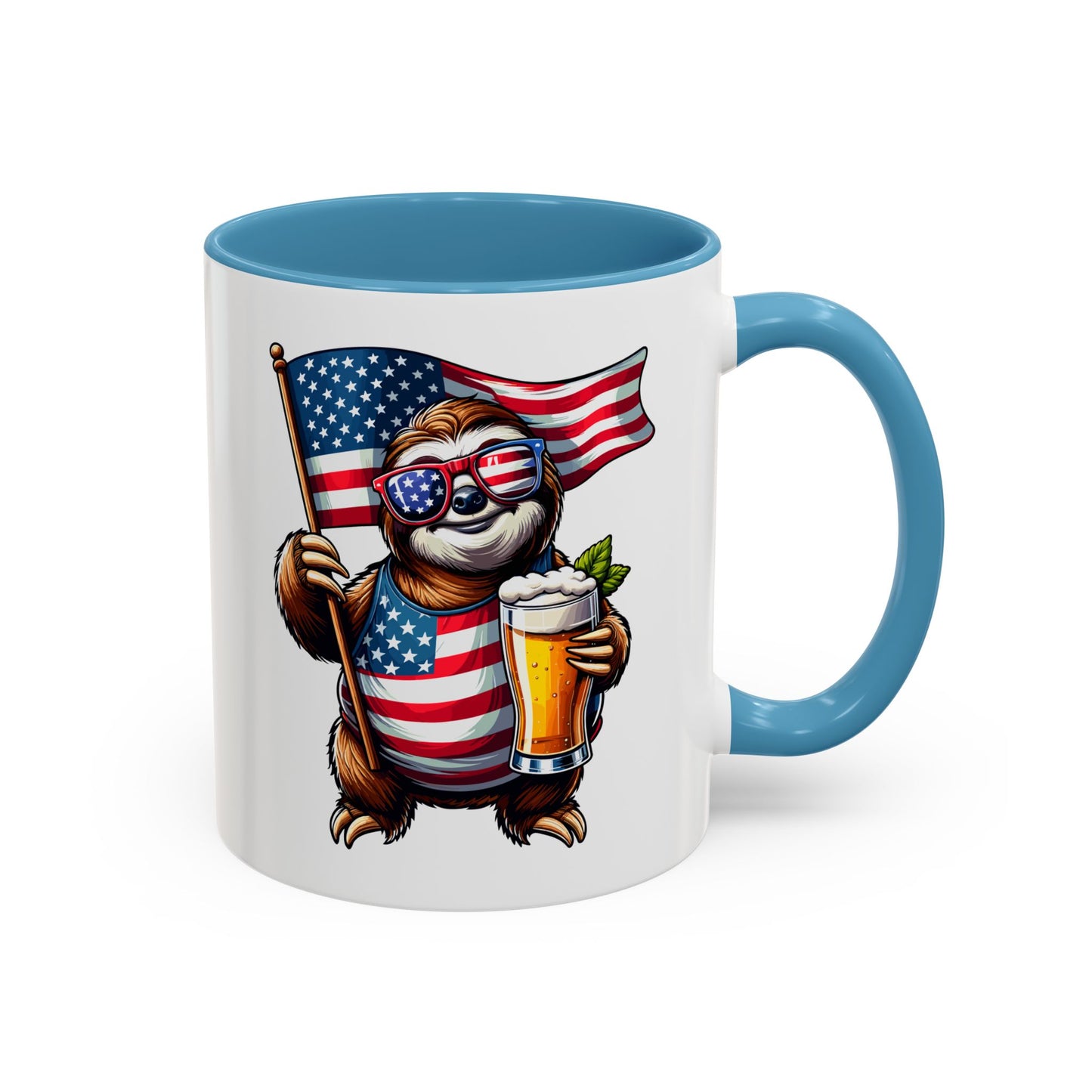 4th of July Mug - Merica Sloth