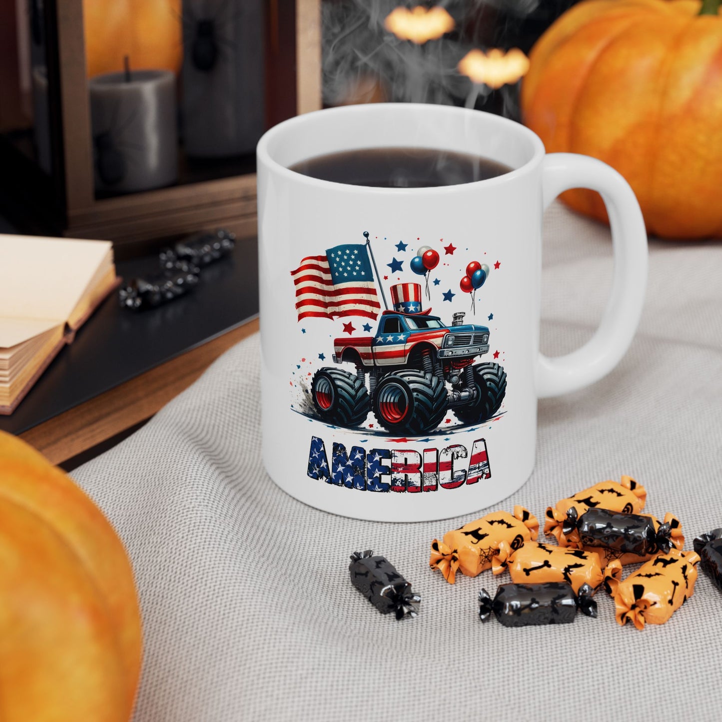 4th of July Mug - America Monster Truck