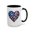 4th of July Mug - USA Sparkle Heart