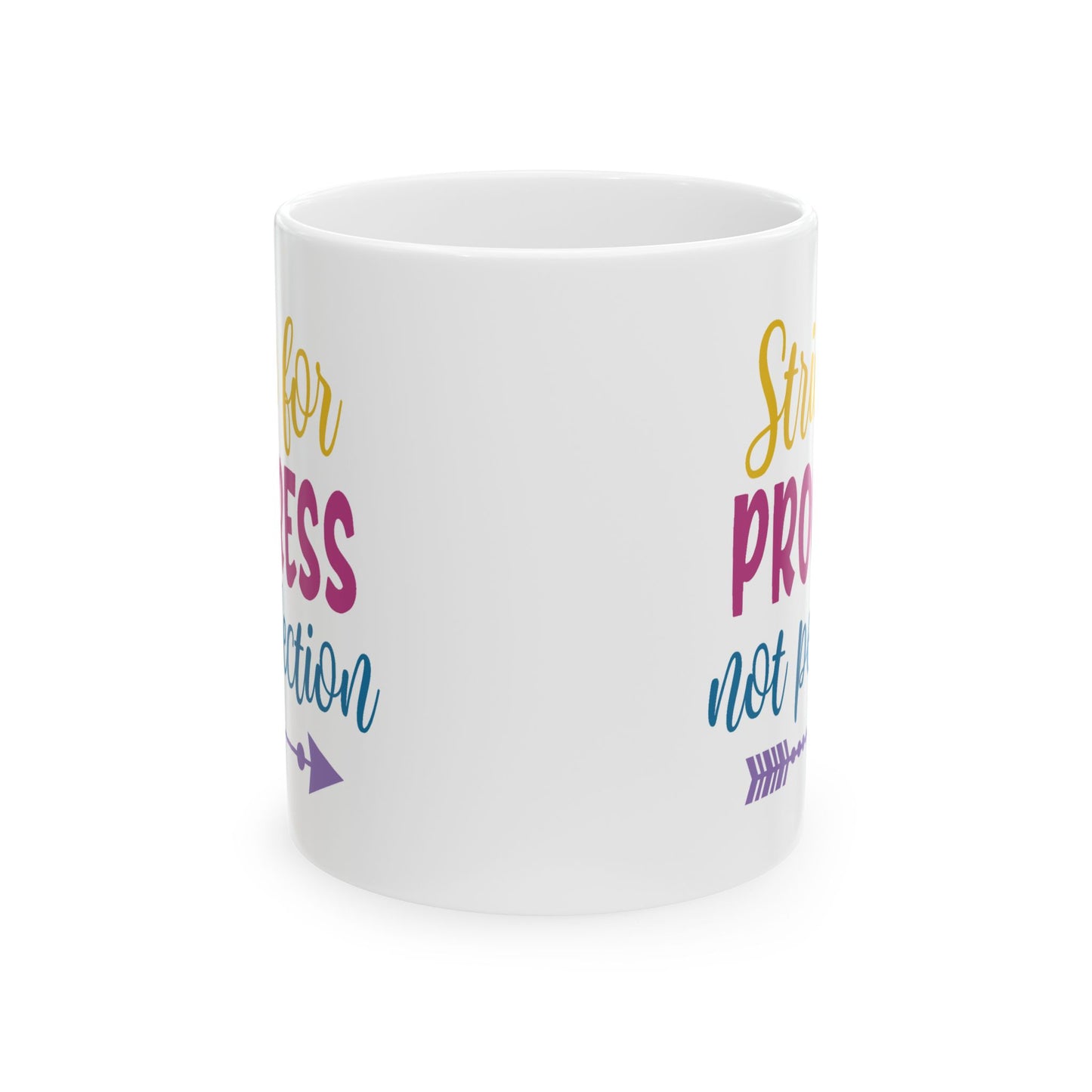 Motivation Mug - Strive For Progress Not Perfection Sticker