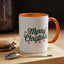 Christmas Mug - Merry Christmas Green Text Ornaments Candy Canes
