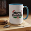Christmas Mug - Merry Christmas Black Text Hat Candy Cane Mistletoe