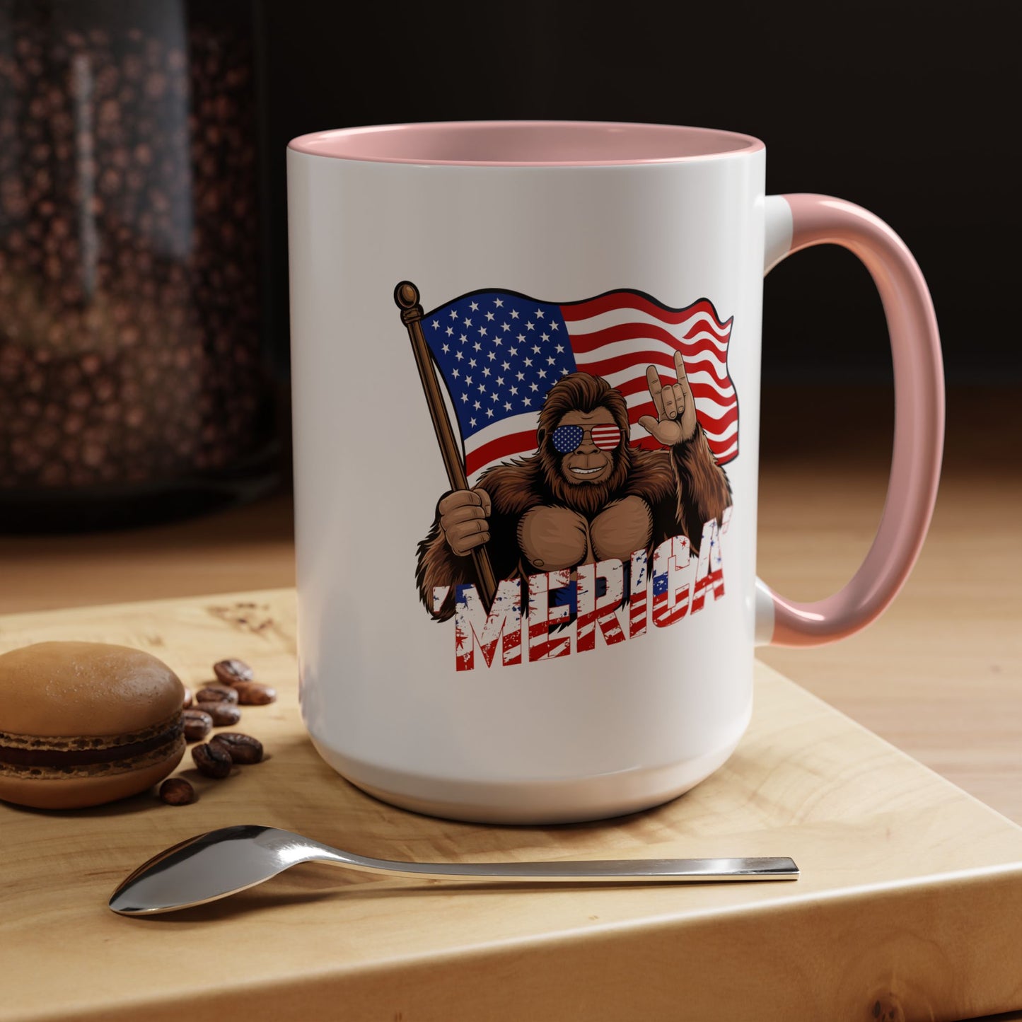 4th of July Mug - Bigfoot USA Flag