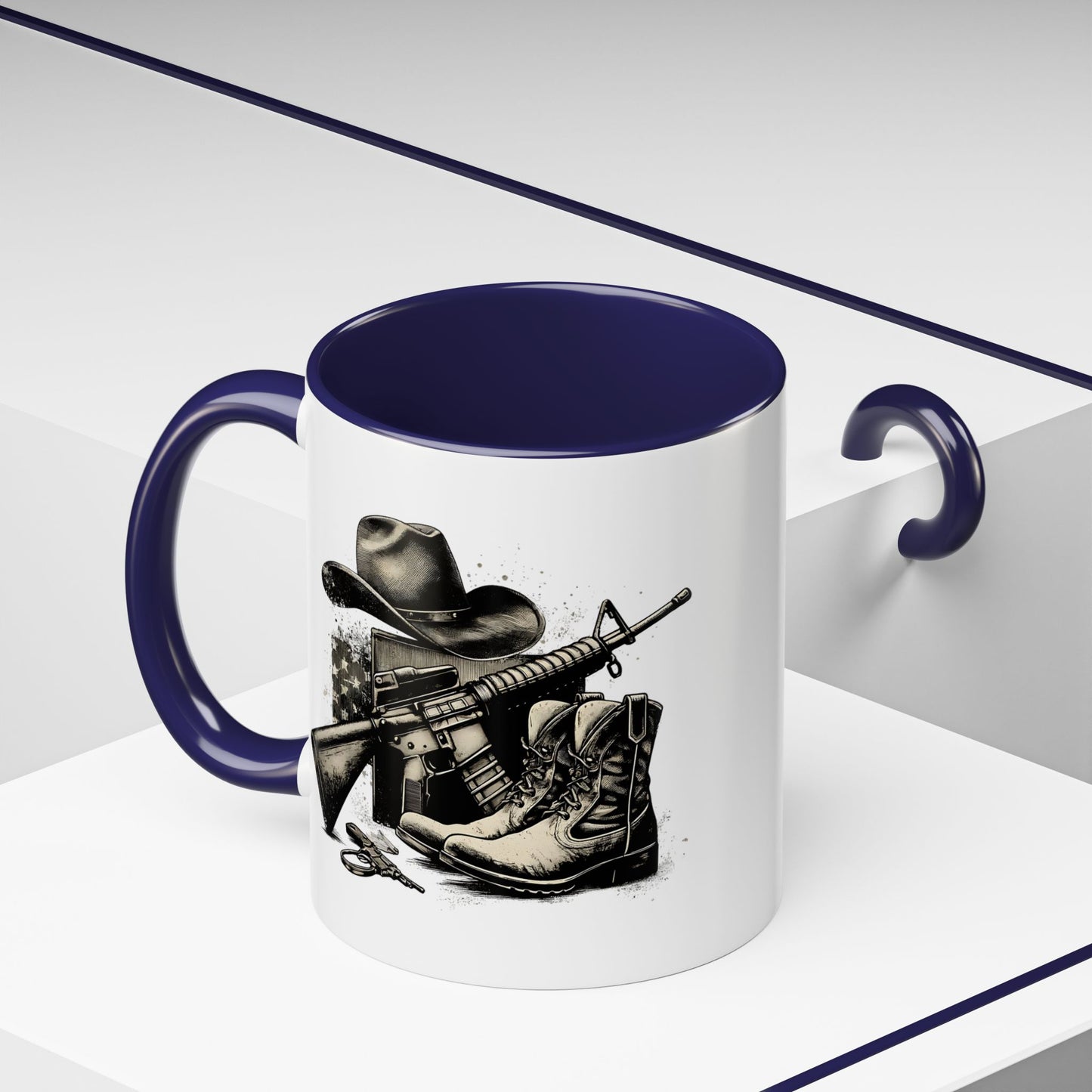 4th of July Mug - Soldier Hat Boots Gun