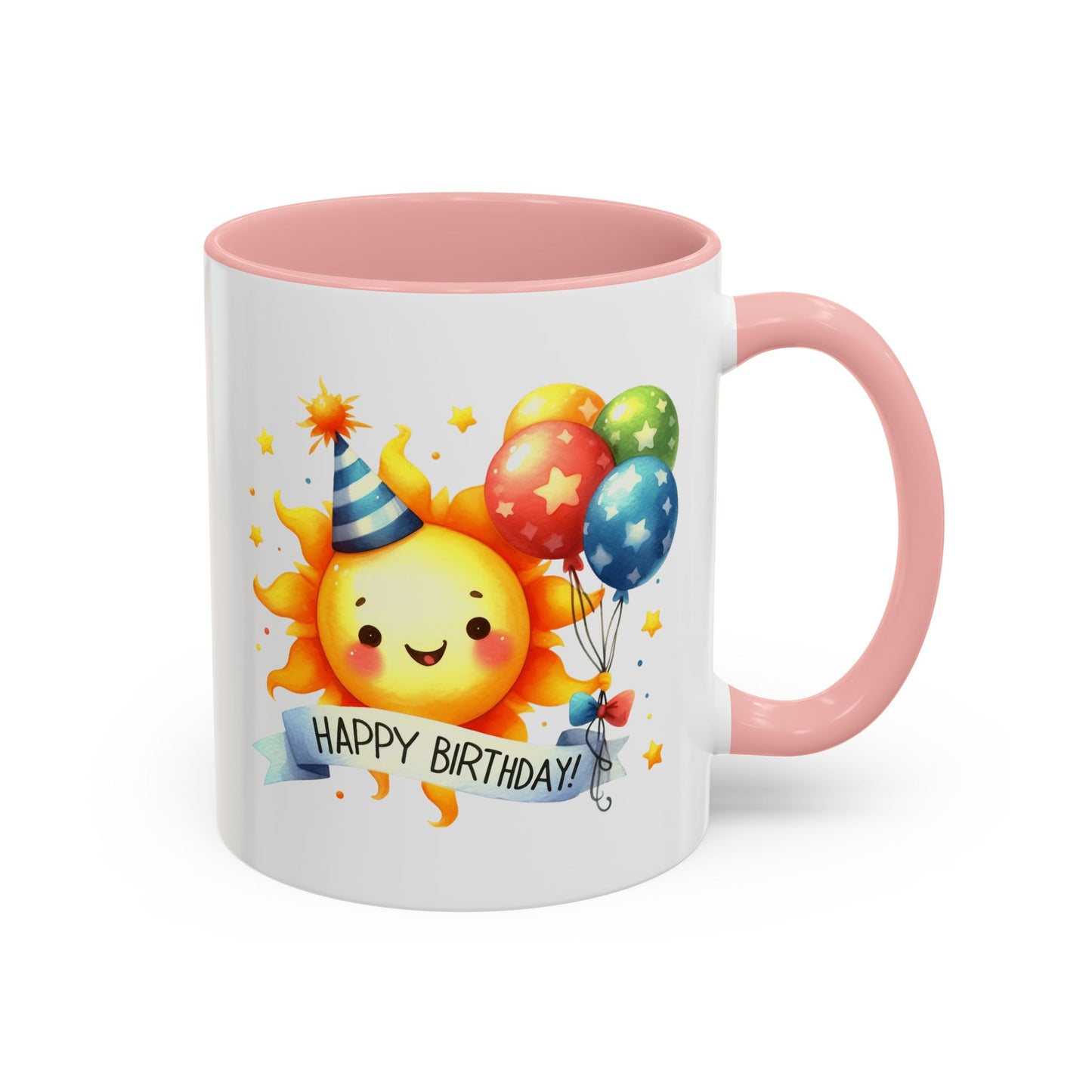 Birthday Mug - Happy Birthday Sun & Balloons