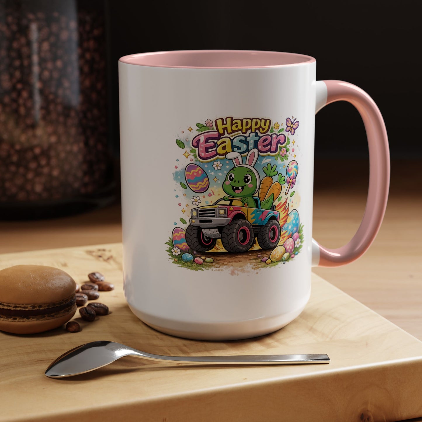 Easter Mug - Dinosaur Monster Truck