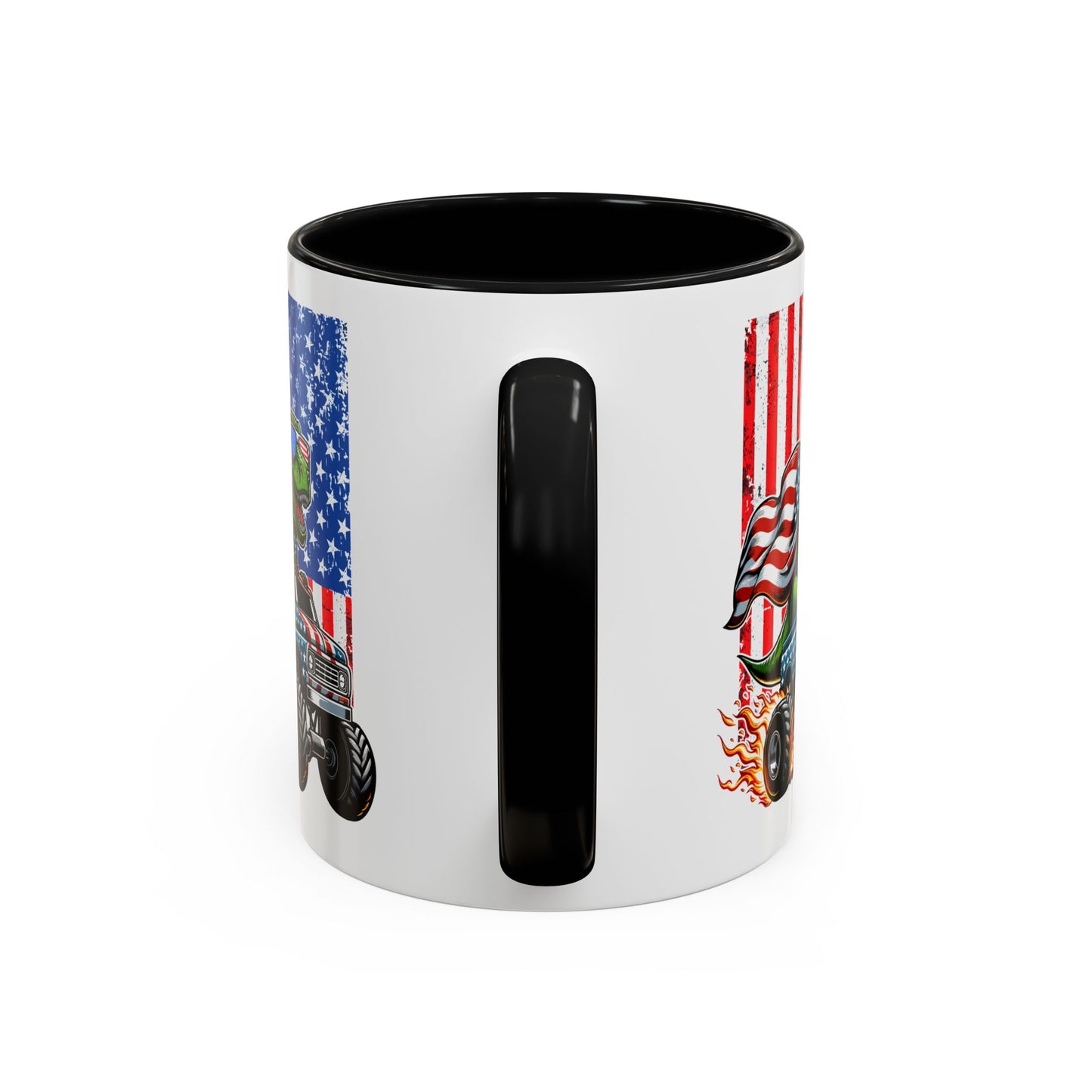 4th of July Mug - T Rex Riding Monster Truck
