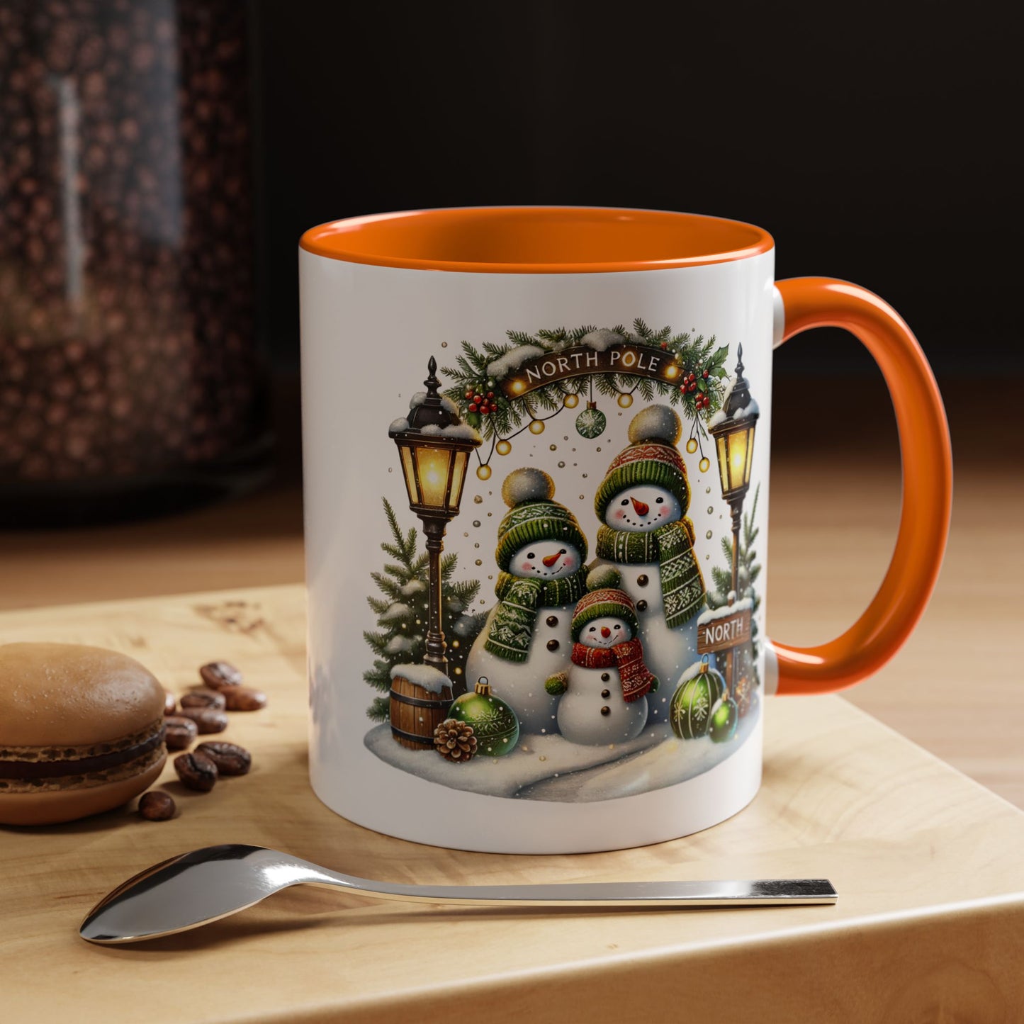 Christmas Mug - Green Snowman Family