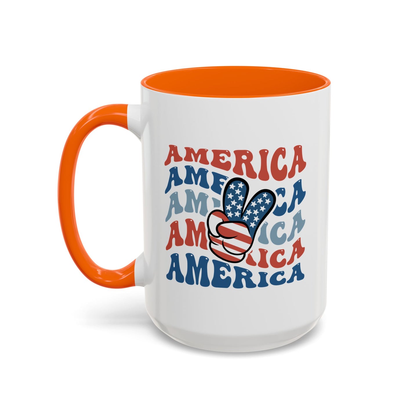 4th of July Mug - America peace Sign