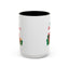 Christmas Mug - Merry Christmas Green & Red Text Santa Presents