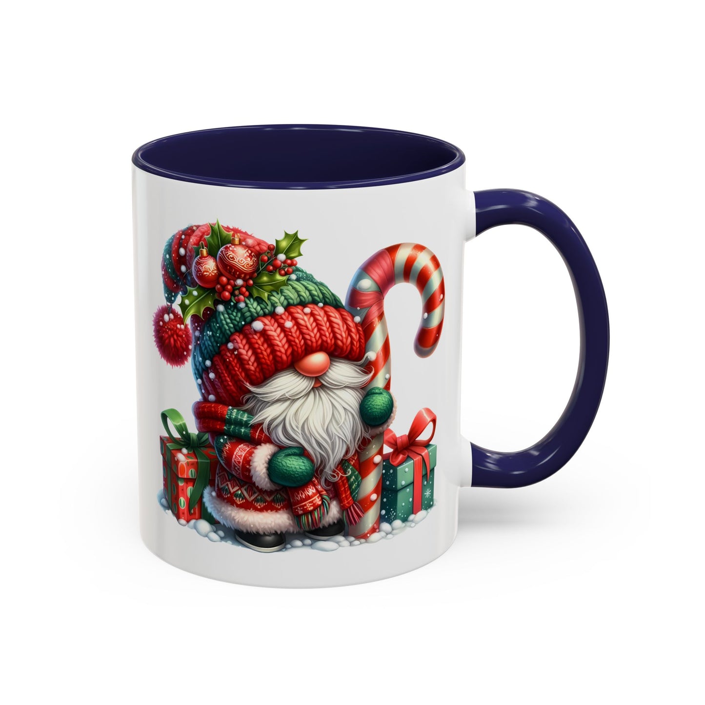 Christmas Mug - Gnome Candy Cane and Presents
