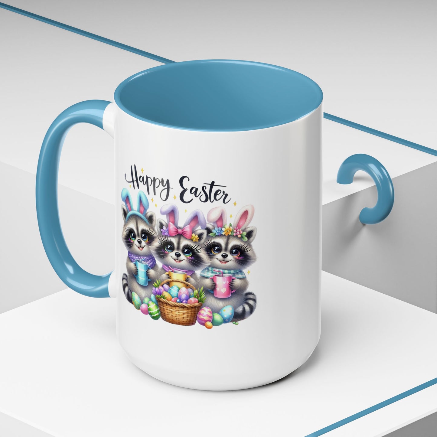 Easter Mug - Happy Easter Racoons