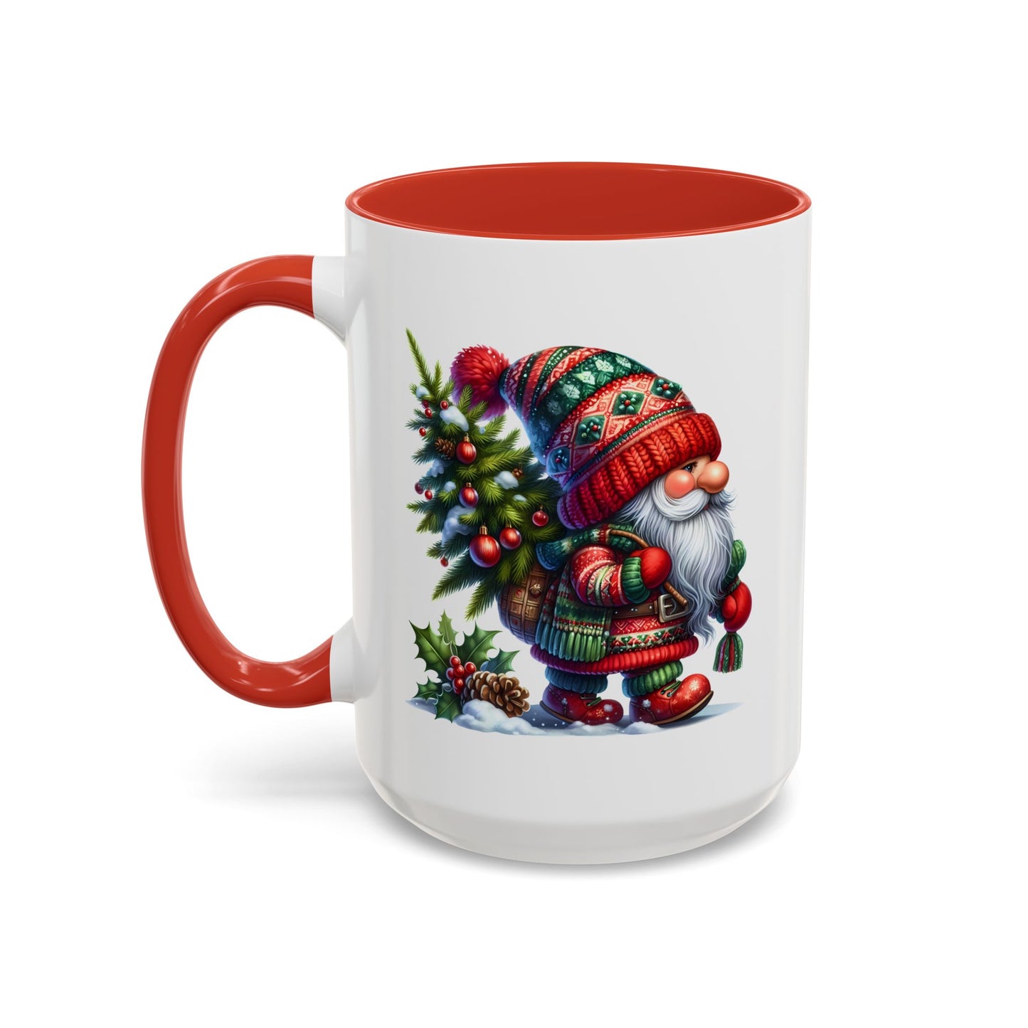 Christmas Mug - Gnome Christmas Tree and Pine Cone