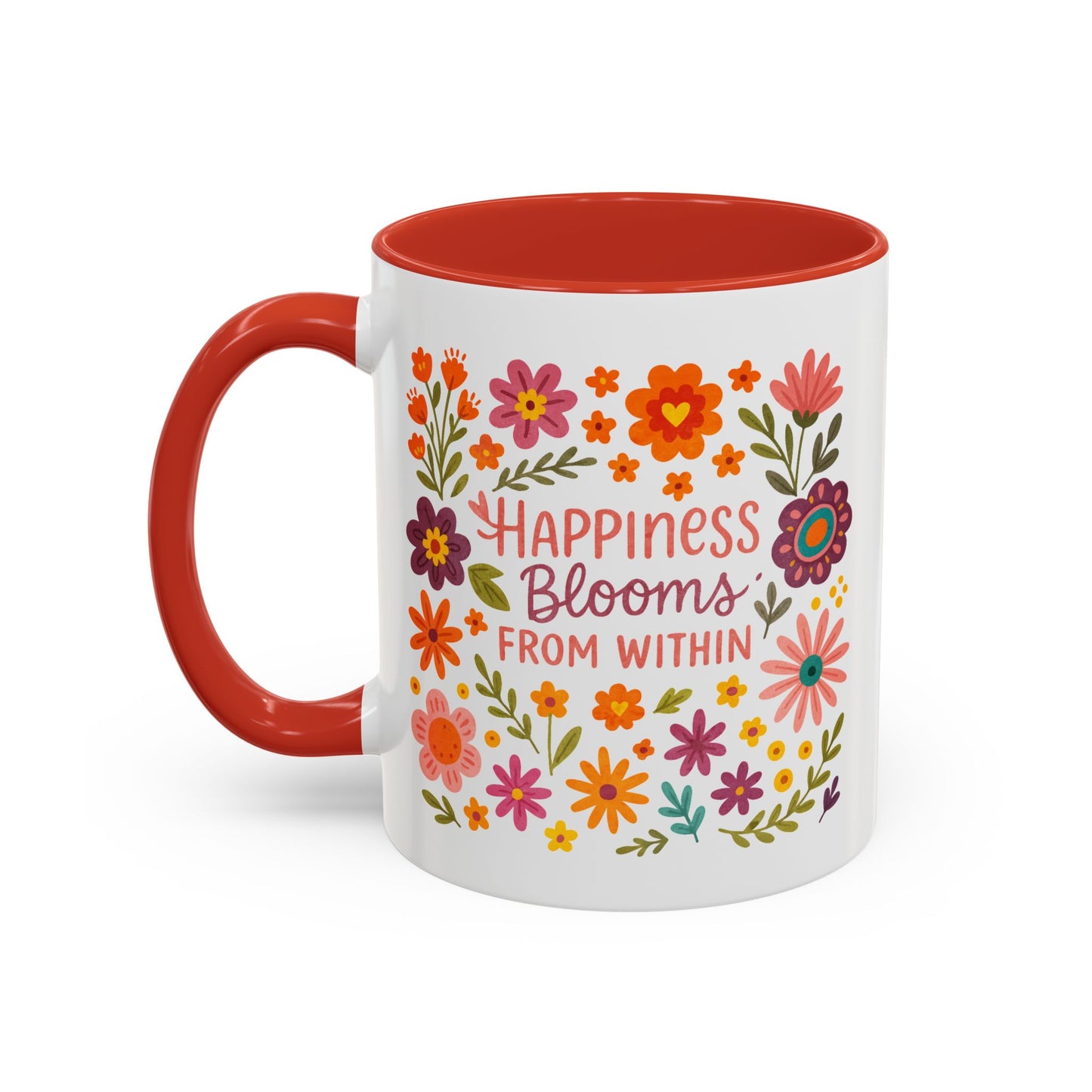 Motivation Mug - Happiness Blooms From Within