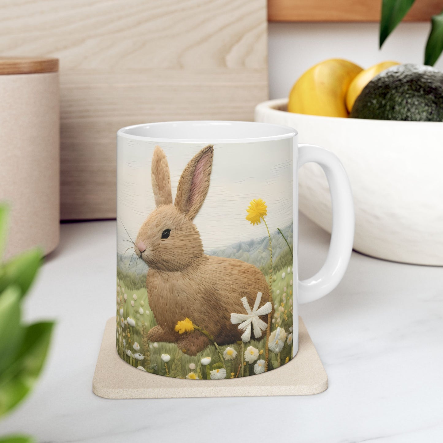 Artistic Mug - Felted Bunnies 2