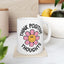 Motivation Mug - Think Positive Thoughts Retro Flower