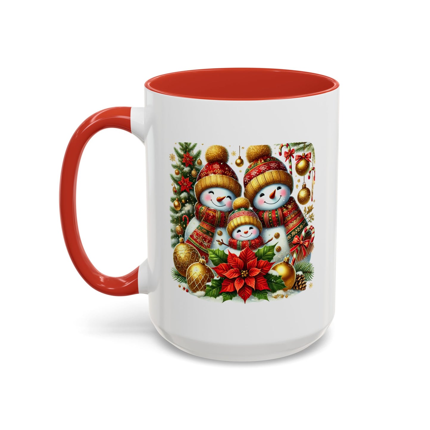 Christmas Mug - Gold Snowman Family 2