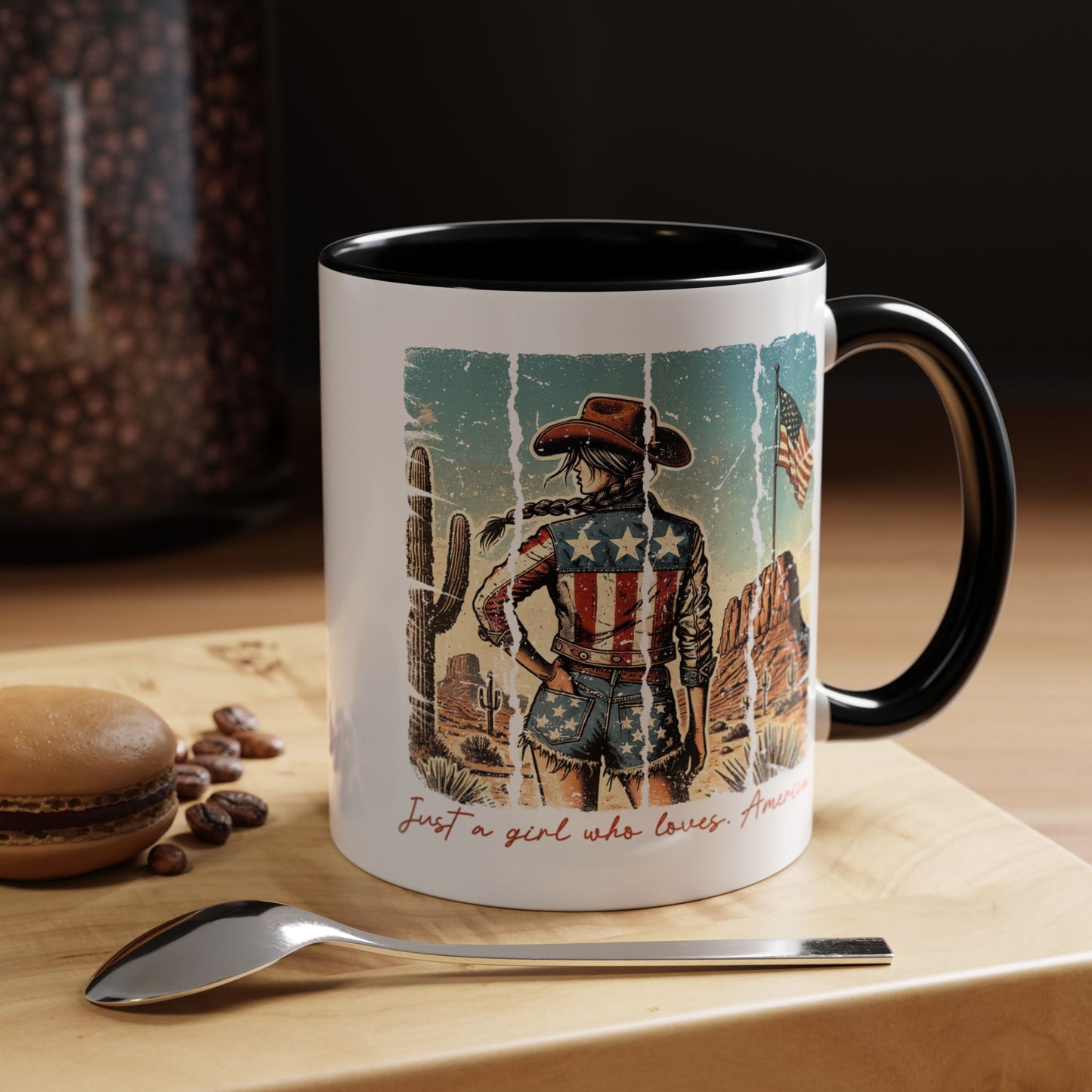 4th of July Mug - Just a Girl Who Loves America
