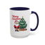 Christmas Mug - Merry Christmas Red Text Santa Tree Presents