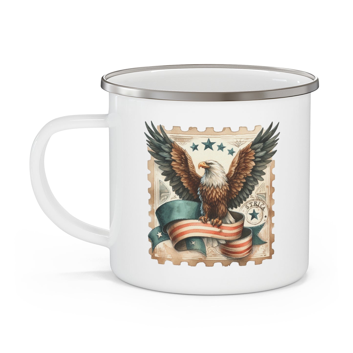 4th of July Mug - Bald Eagle Stamp