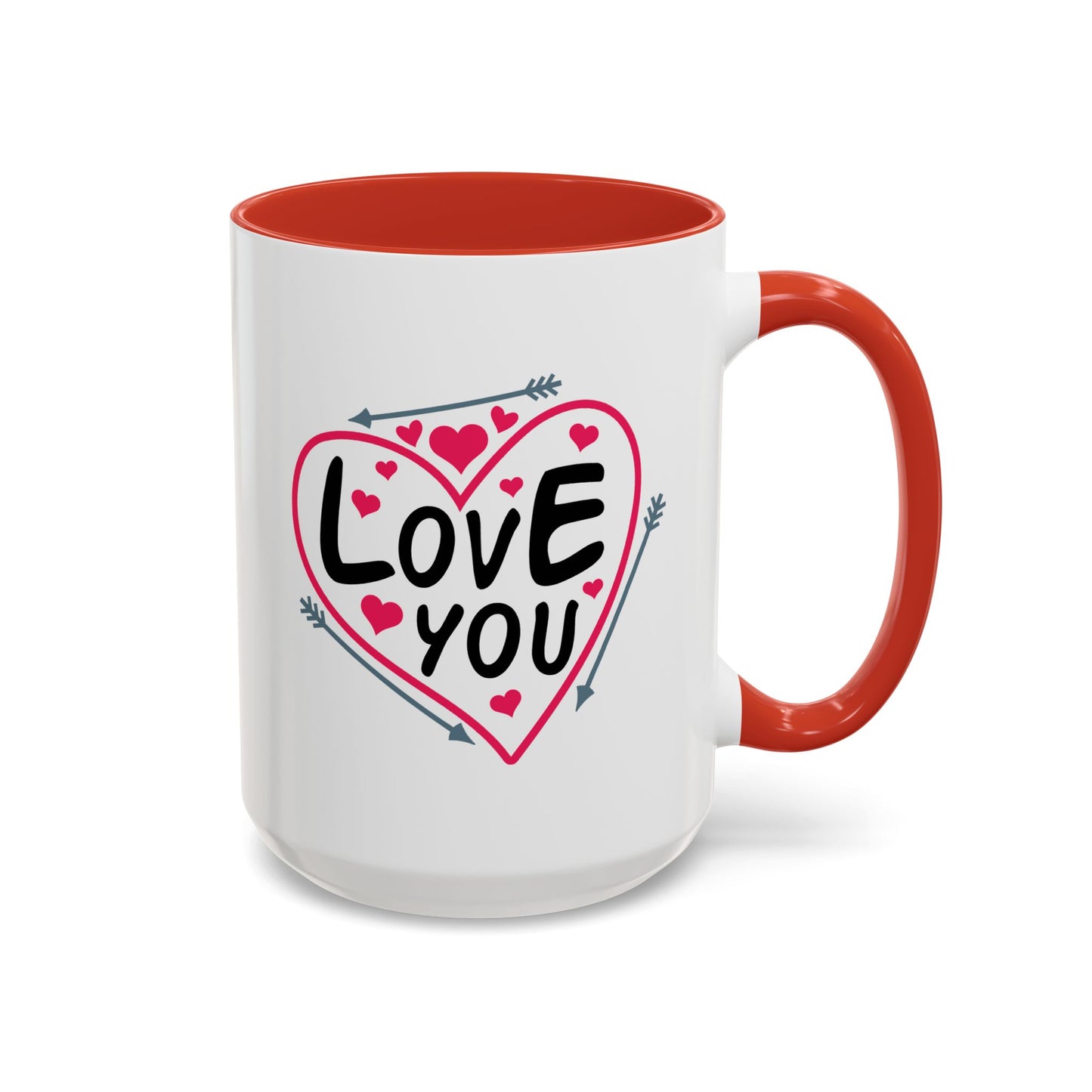 Valentine's Day Mug - Love You Heart Arrows