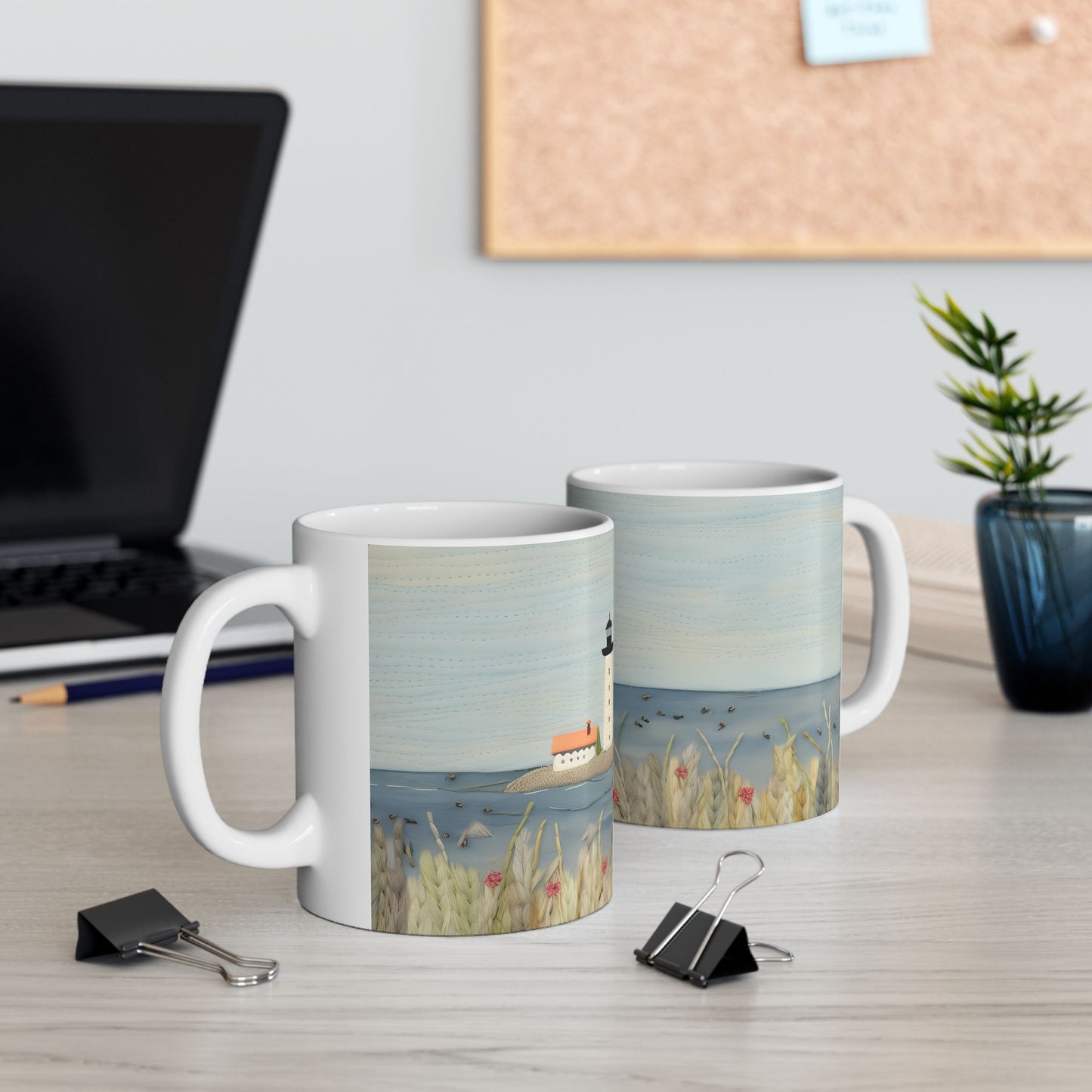 Artistic Mug - Felted Lighthouse 2