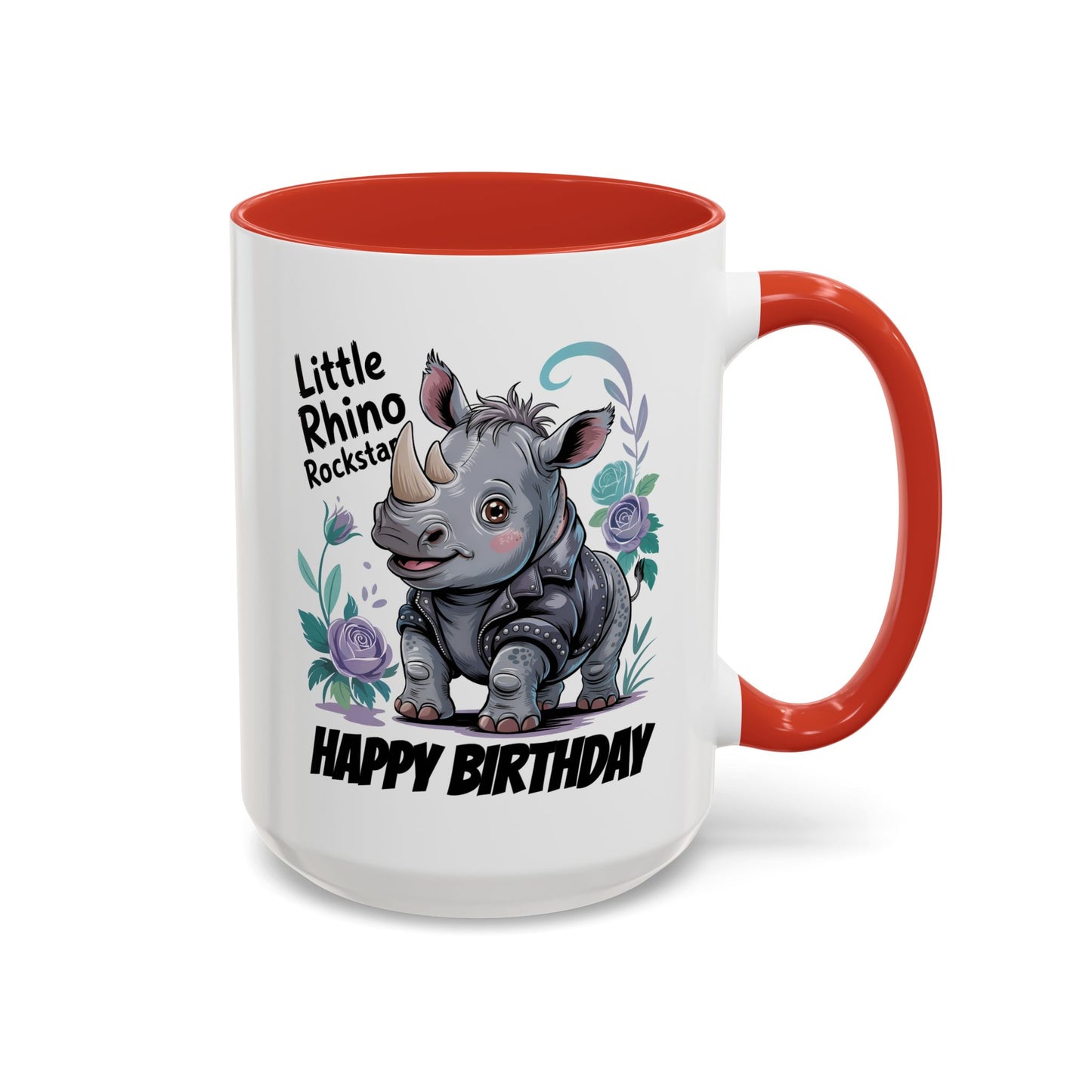 Birthday Mug - Happy Birthday Little Rhino Rockstar