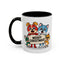 Christmas Mug - Merry Christmas Black Text Mouse Dog Cat Bird