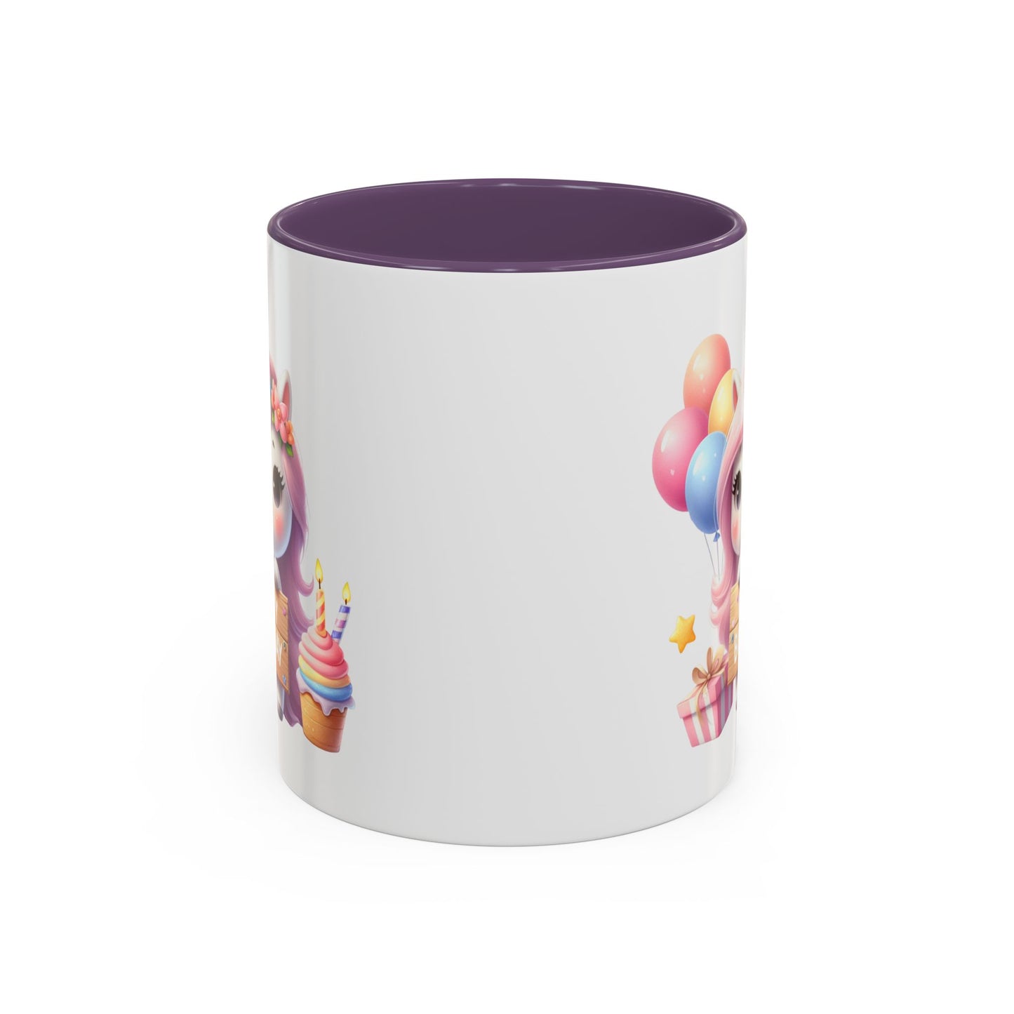 Birthday Mug - Girl Unicorn Happy Birthday Sign 2