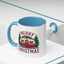 Christmas Mug - Merry Christmas Maroon Text Camper Trees